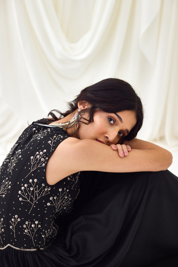 Bewitched Blooms Jumpsuit in Black