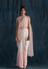 Blush And Ivory Ombre Pre-Stitched Saree