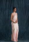 Blush And Ivory Ombre Pre-Stitched Saree