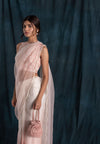 Blush And Ivory Ombre Pre-Stitched Saree