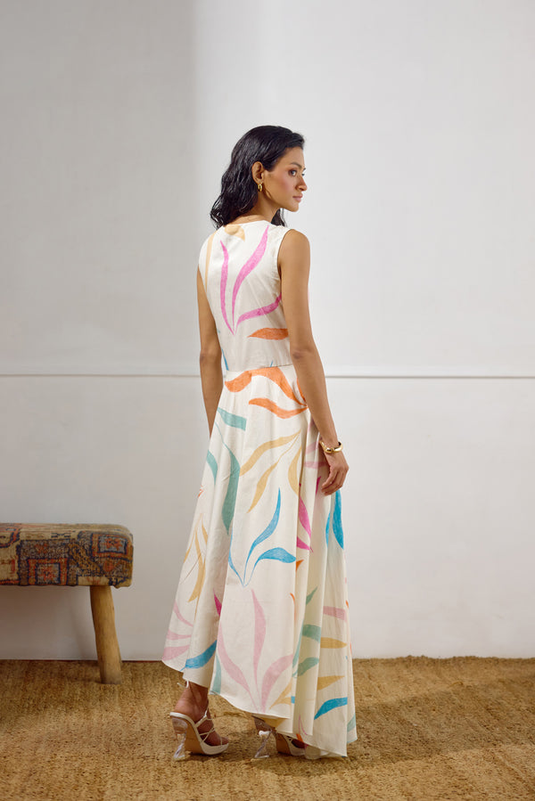 Kindred Printed Tie Up Dress