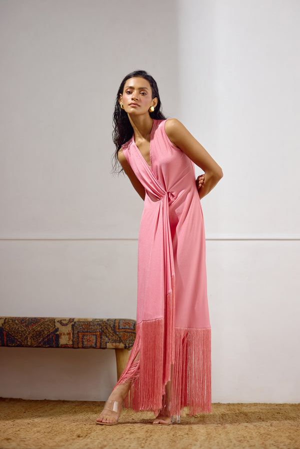 Sunset Soiree Wrap Dress