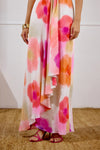Sunset Soiree Printed Wrap Dress