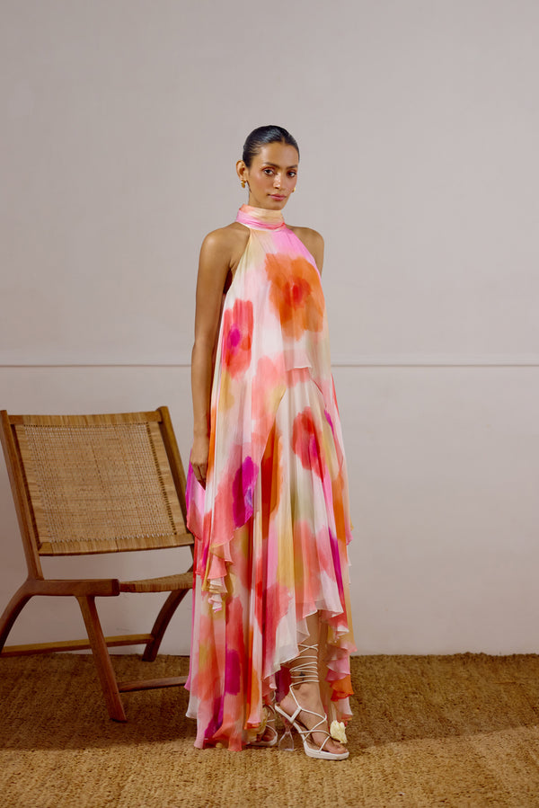 Zephyr Printed Layered Dress