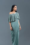 Rosemary Pre-Draped Saree With Cape