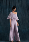 Lilac Jumpsuit With Cape