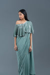 Rosemary Pre-Draped Saree With Cape