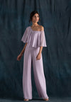 Lilac Jumpsuit With Cape