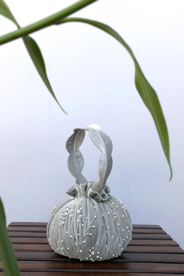 Hand Embroidered Drawstring Bag