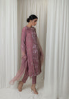 Mulled Rose Velvet Kurta Set