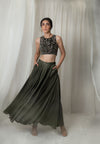 Olive Lehenga Set