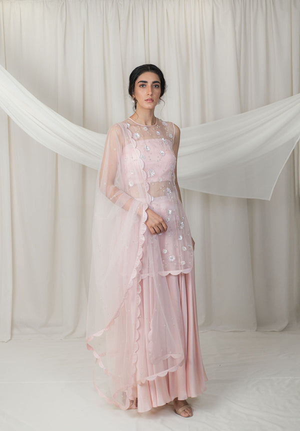 Rosewater Sharara Set