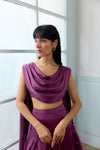 Horizons Lehenga Set in Mulberry