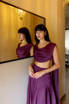 Horizons Lehenga Set in Mulberry