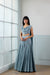 Horizons Lehenga Set in Fog Blue