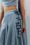 Horizons Lehenga Set in Fog Blue