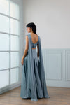 Horizons Lehenga Set in Fog Blue