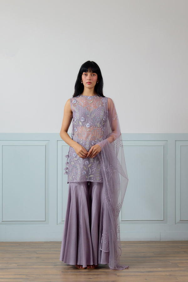 Forager Sharara Set in Lilac