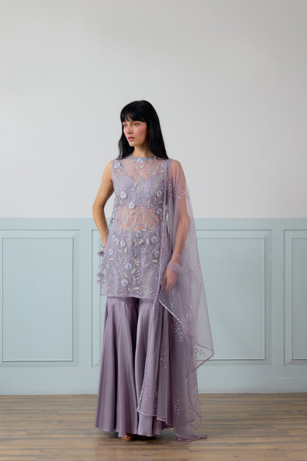 Forager Sharara Set in Lilac
