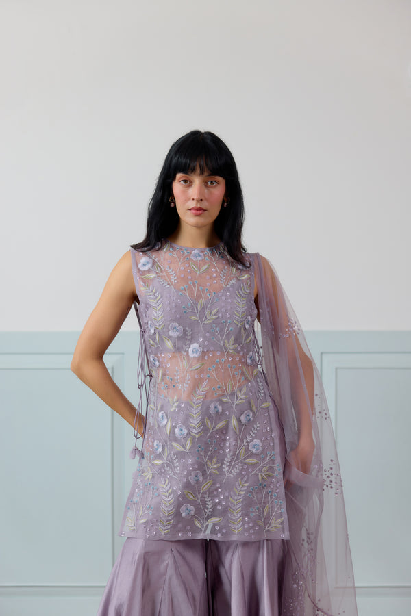 Forager Sharara Set in Lilac