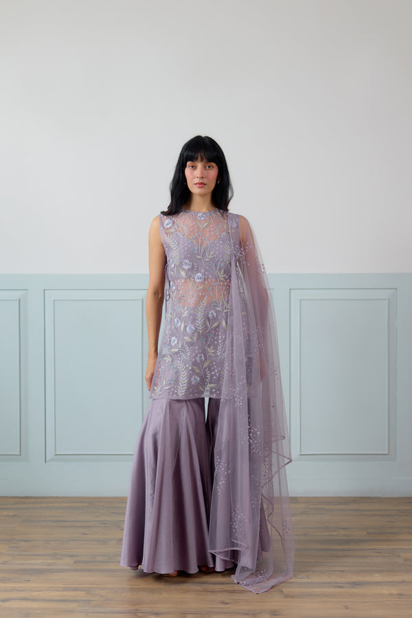 Forager Sharara Set in Lilac