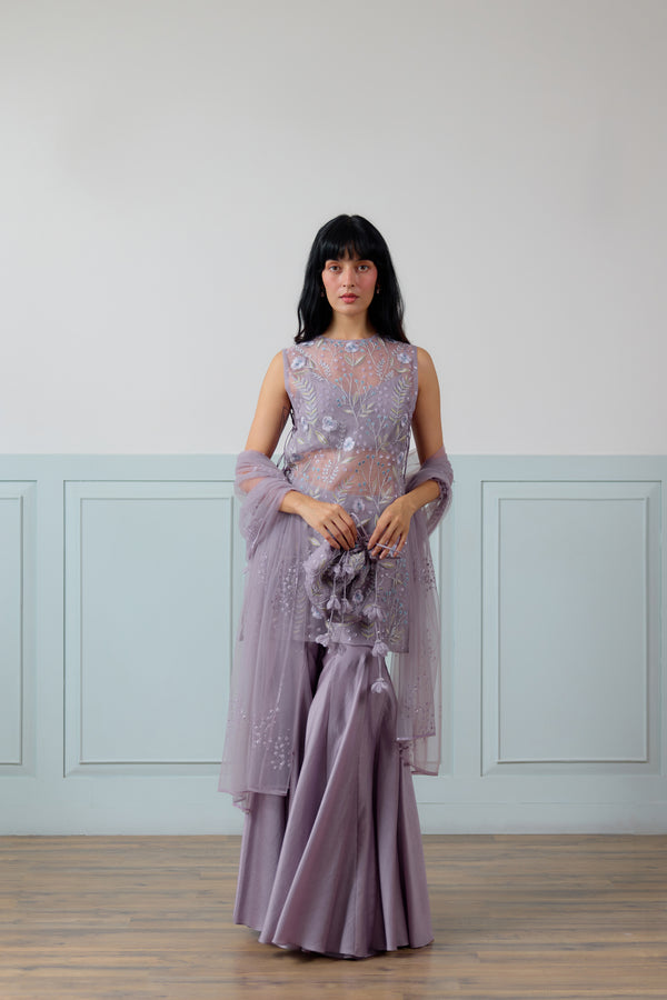 Forager Sharara Set in Lilac