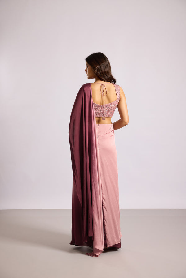 Unfurl Ombre Draped Saree