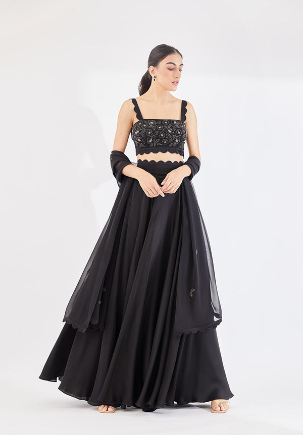 Midnight Cloudland Lehenga Set
