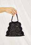 Midnight Embroidered Mini Trapeze Bag