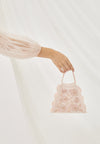 Blush Embroidered Mini Trapeze Bag