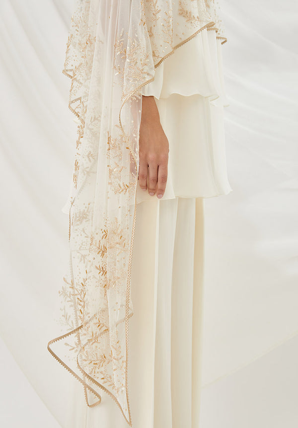 Ivory Layered Cape Set
