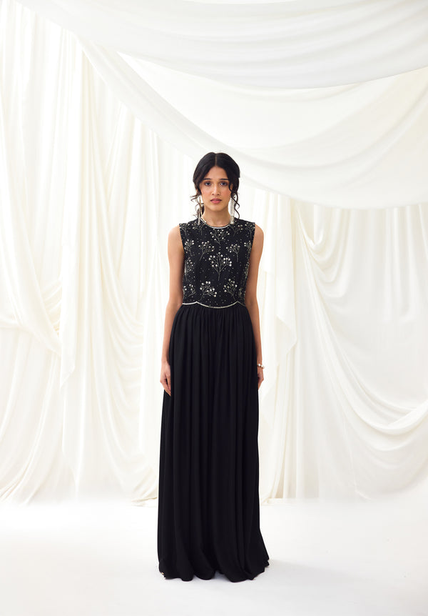 Bewitched Blooms Jumpsuit in Black