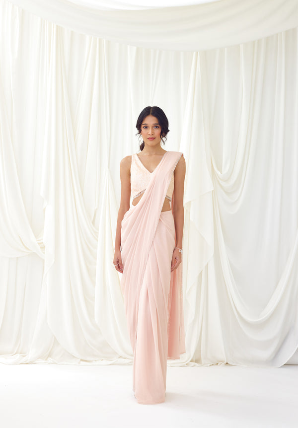 Frosted Flakes Pre-Draped Saree