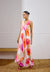 Sunset Soiree Printed Wrap Dress