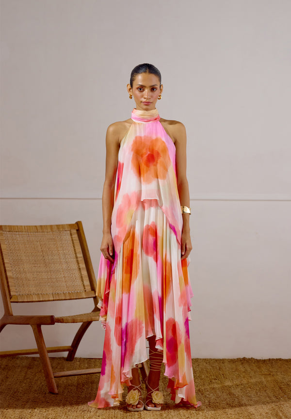 Zephyr Printed Layered Dress