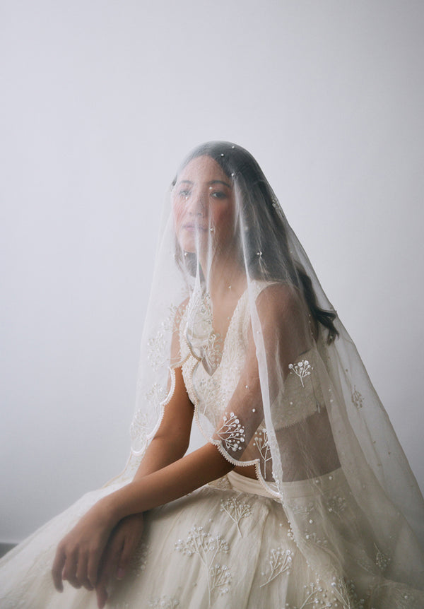 Ivory 'Head in the Clouds' Lehenga Set