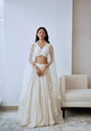 Ivory 'Head in the Clouds' Lehenga Set