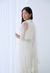 Ivory Organza Cloud Cape