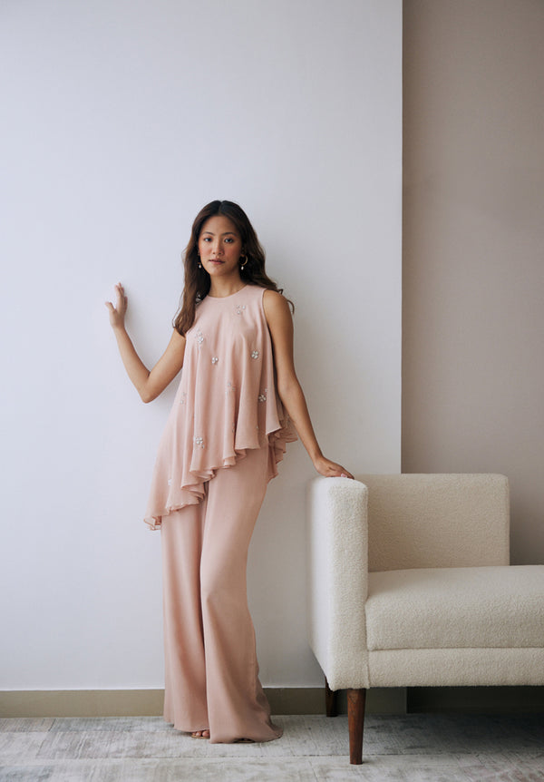 Blush Asymmetrical Tunic Set
