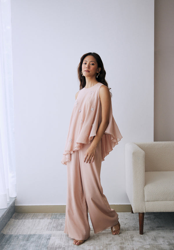 Blush Asymmetrical Tunic Set