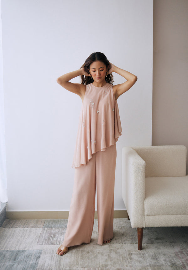 Blush Asymmetrical Tunic Set