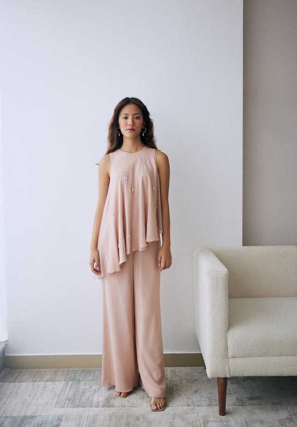 Blush Asymmetrical Tunic Set