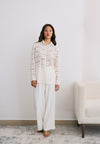 Ivory Cutwork Shirt with Beading