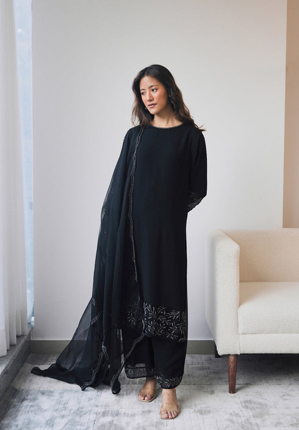 Midnight Embroidered Kurta Set
