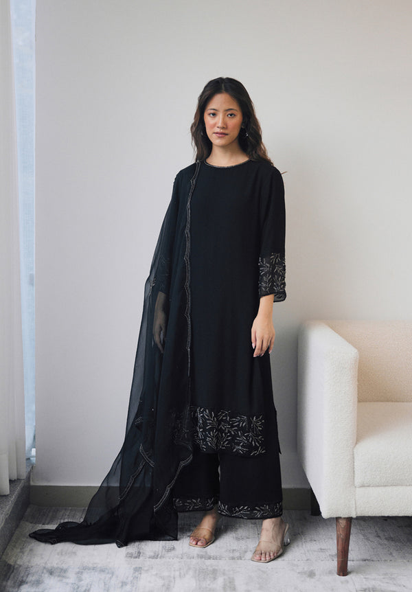 Midnight Embroidered Kurta Set